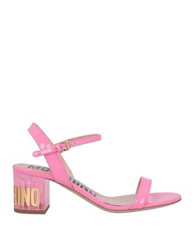 Shop Moschino Woman Sandals Pink Size 8 Synthetic Fibers