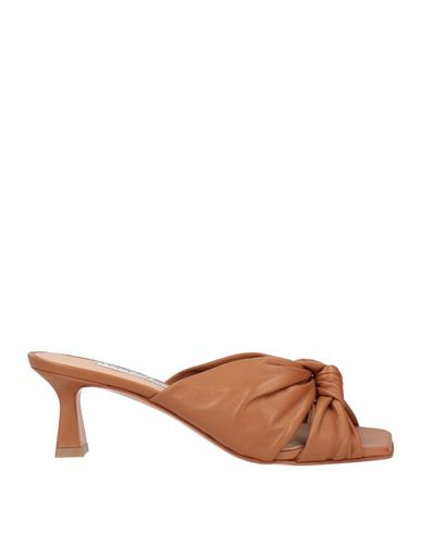 Shop Francesco Sacco Woman Sandals Camel Size 8 Leather In Beige