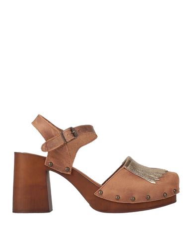 Marradini Woman Mules & Clogs Camel Size 5 Leather In Beige