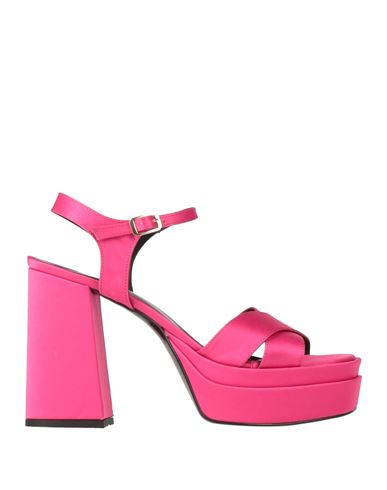 Shop Just Friends Woman Sandals Fuchsia Size 7 Textile Fibers In Pink