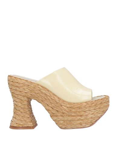 Paloma Barceló Woman Espadrilles Ivory Size 10 Leather In White