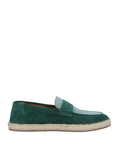 Doucal's Man Espadrilles Green Size 9 Soft Leather