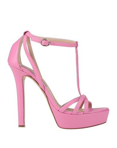 Marc Ellis Woman Sandals Pink Size 8 Leather