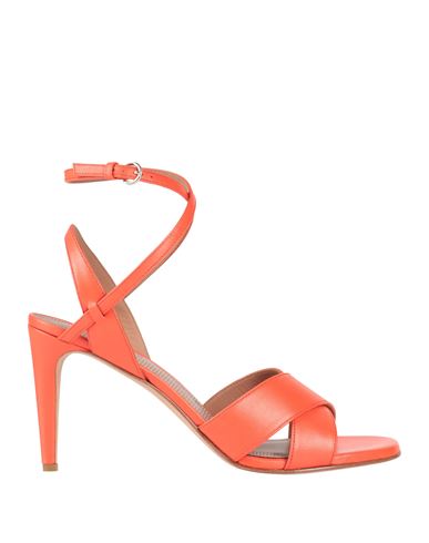 Redv Red(v) Woman Sandals Orange Size 7 Leather In Orange