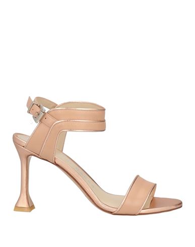 Shop Gianni Marra Woman Sandals Blush Size 10 Leather In Pink