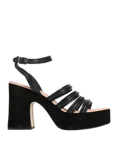 Janet & Janet Woman Sandals Black Size 10 Leather In Black
