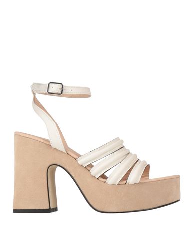 Janet & Janet Woman Sandals Off White Size 8 Leather