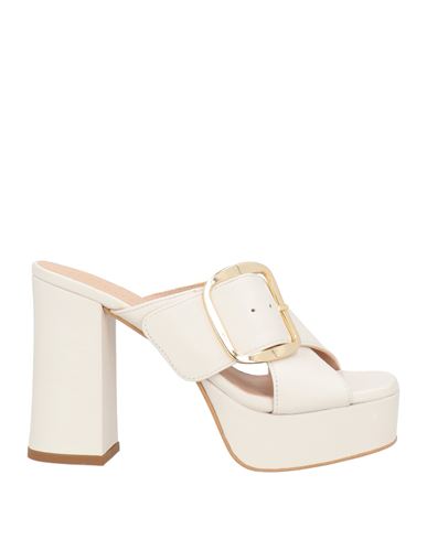 Unisa Woman Sandals Ivory Size 8 Leather In White