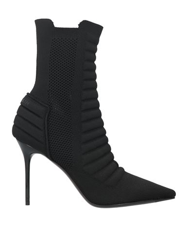 Balmain Woman Ankle Boots Black Size 8 Polyamide, Elastane