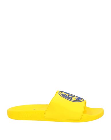 Versace Jeans Couture Man Sandals Yellow Size 9 Rubber