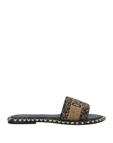 De Siena Woman Sandals Black Size 11 Textile Fibers