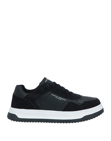 Paolo Pecora Man Sneakers Black Size 8.5 Leather
