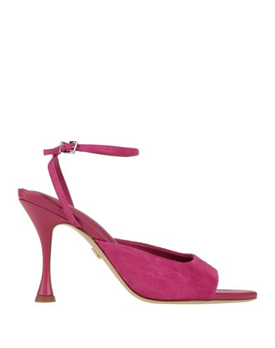 Lola Cruz Woman Sandals Fuchsia Size 11 Leather In Pink