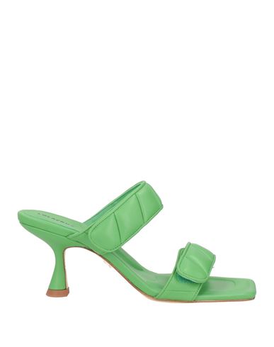 Lola Cruz Woman Sandals Green Size 9 Leather