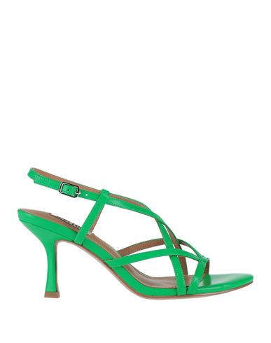 Bibi Lou Woman Sandals Green Size 7 Leather In Green