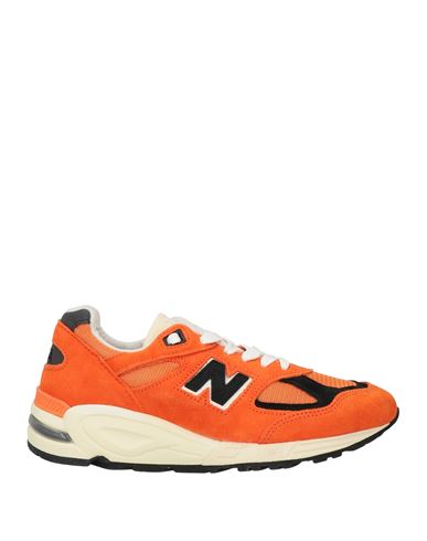 New Balance Man Sneakers Orange Size 9 Leather, Textile Fibers