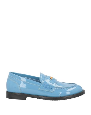 Shop Bianca Di Woman Loafers Light Blue Size 8 Leather