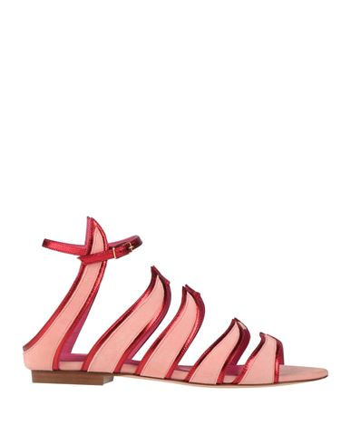 Oscar Tiye Woman Sandals Light Pink Size 11 Leather