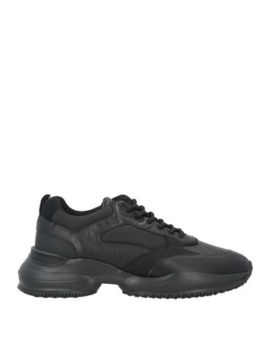 Hogan Man Sneakers Black Size 8.5 Leather, Textile Fibers