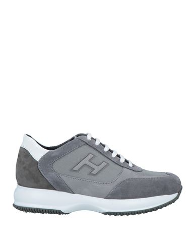 Hogan Man Sneakers Grey Size 11.5 Leather, Textile Fibers