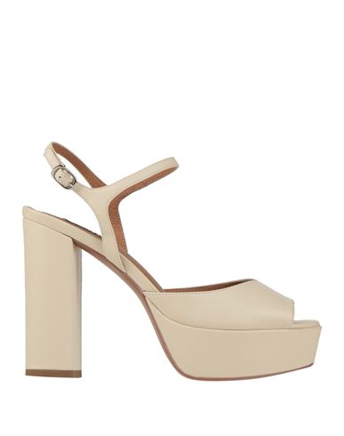 Bibi Lou Woman Sandals Ivory Size 8 Leather In Beige