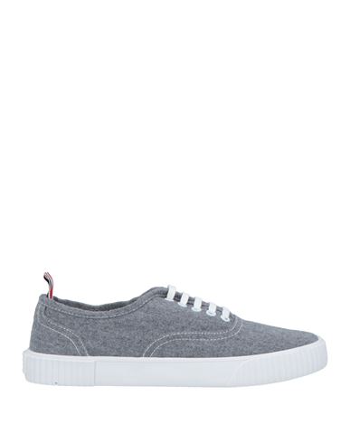 Thom Browne Man Sneakers Grey Size 10 Textile Fibers
