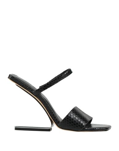 Cult Gaia Woman Sandals Black Size 8 Leather In Black