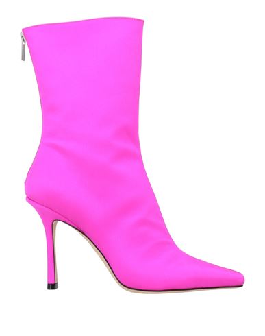 Jimmy Choo Woman Ankle Boots Fuchsia Size 10 Textile Fibers In Pink