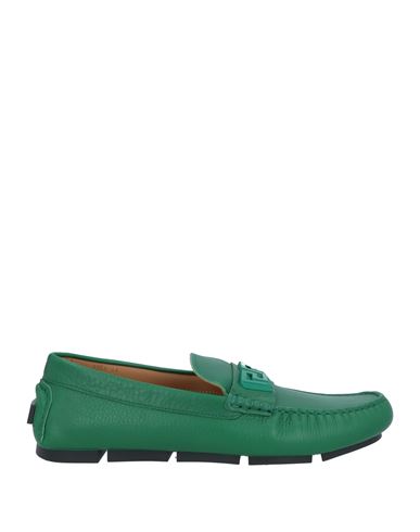 Versace Man Loafers Green Size 9 Calfskin