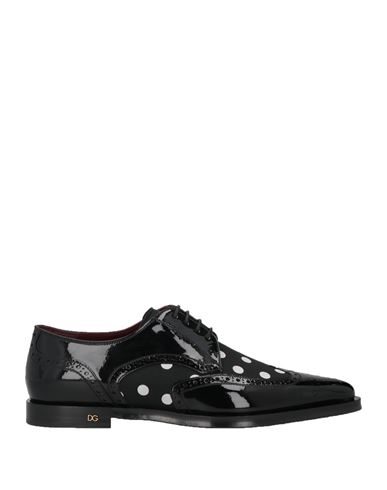 Dolce & Gabbana Man Lace-up Shoes Black Size 9 Leather, Textile Fibers