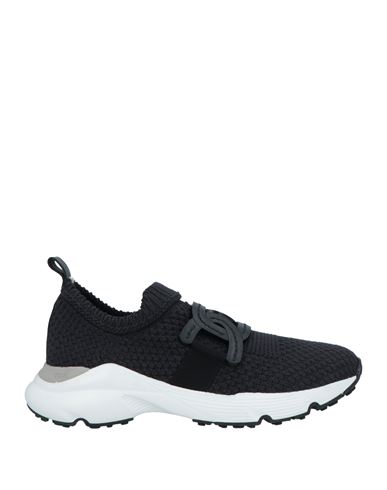 Tod's Woman Sneakers Black Size 7.5 Textile Fibers In Multi