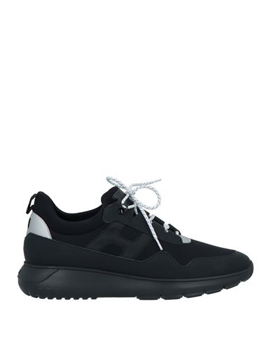 Hogan Man Sneakers Black Size 11.5 Textile Fibers, Leather