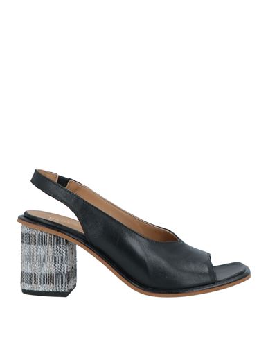 Paola Ferri Woman Sandals Black Size 10 Leather