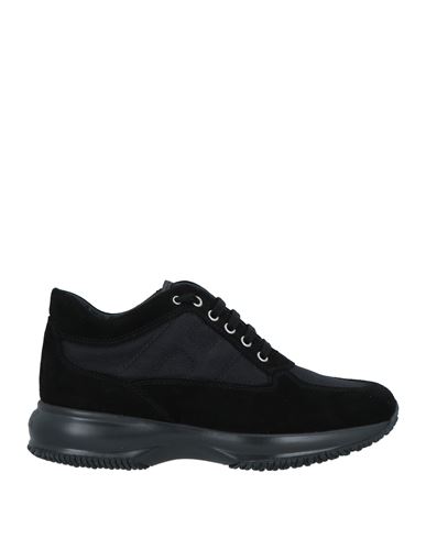 Hogan Woman Sneakers Black Size 6.5 Leather, Textile Fibers