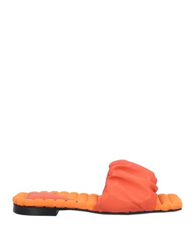 Dorothee Schumacher Woman Sandals Orange Size 7 Leather
