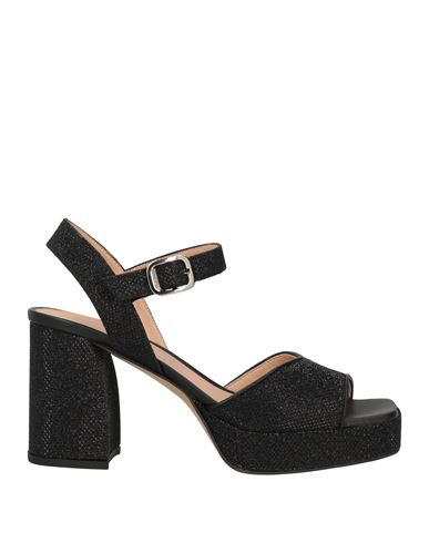 Shop Unisa Woman Sandals Black Size 8 Textile Fibers