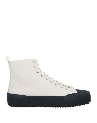 Jil Sander Man Sneakers Cream Size 11 Textile Fibers In White