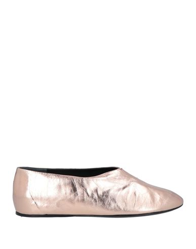 Jil Sander Woman Ballet Flats Rose Gold Size 10.5 Leather