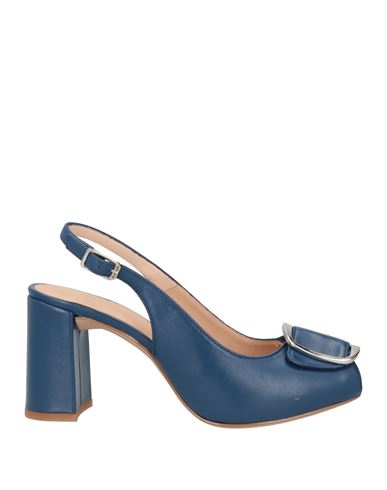 Unisa Woman Sandals Blue Size 9 Leather