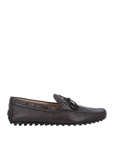 Tod's Man Loafers Dark Brown Size 8.5 Leather In Brown