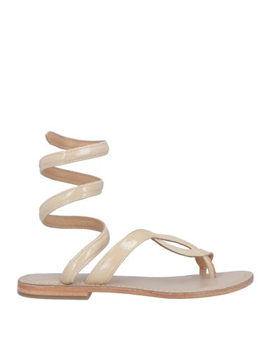 Cb Fusion Woman Thong Sandal Beige Size 9 Leather