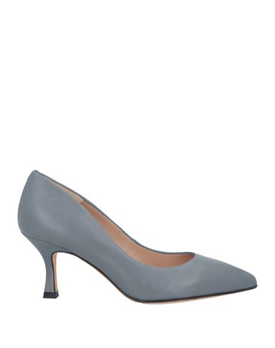 Unisa Woman Pumps Grey Size 7 Leather In Gray