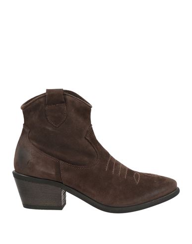 Je T'aime Woman Ankle Boots Dark Brown Size 6 Leather