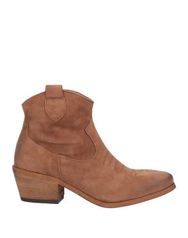 Je T'aime Suede Leather Western Boots Heel 6cm In Brown