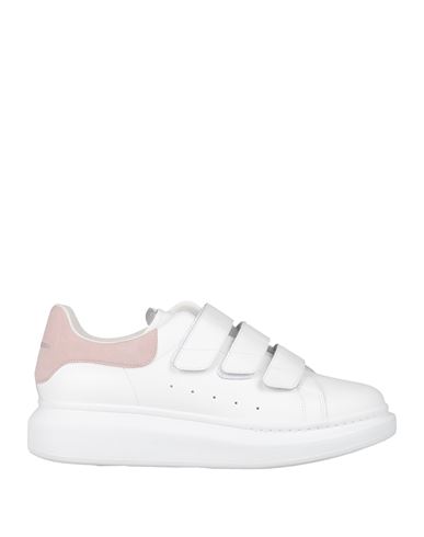 Alexander Mcqueen Oversized Leather Sneakers With Chunky Sole And Logo Detail In White