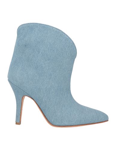 Paris Texas Woman Ankle Boots Blue Size 10 Textile Fibers