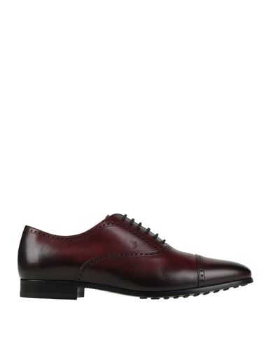 Tod's Man Lace-up Shoes Chocolate Brown Size 8 Leather In Brown