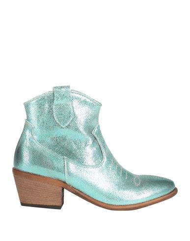 Je T'aime Woman Ankle Boots Light Green Size 7 Leather