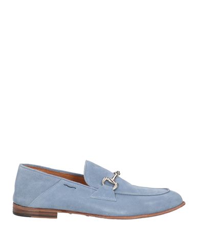 Barbati Man Loafers Light Blue Size 9 Leather