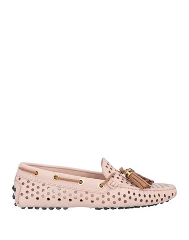 Tod's Woman Loafers Light Pink Size 8 Leather